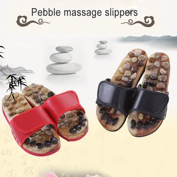 

Natural Pebble Stone Foot Massage Shoes Massage Foot Slipper Reflexology Sandals Dropshipping