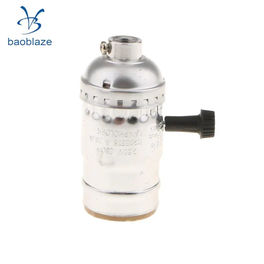 Edison Vintage Lamp Light Base Socket Holder E27 Screw Bulbs -Suitable for Bare Bulb Features With switch