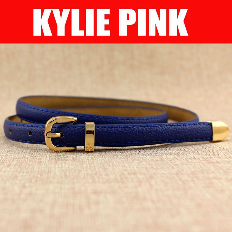 KYLIE розовые конфеты цвета ремни для девочек Талия для платья джинсы для женщин pu кожаный ремень металлическая пряжка Ремни Пояс женский