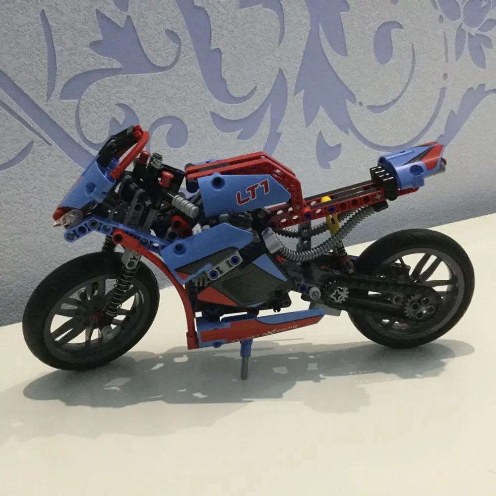 

107 2 in 1 3353 3354 Technic Motorbike Motorcycle Car building bricks blocks toys for children Boy Game Bela 8051