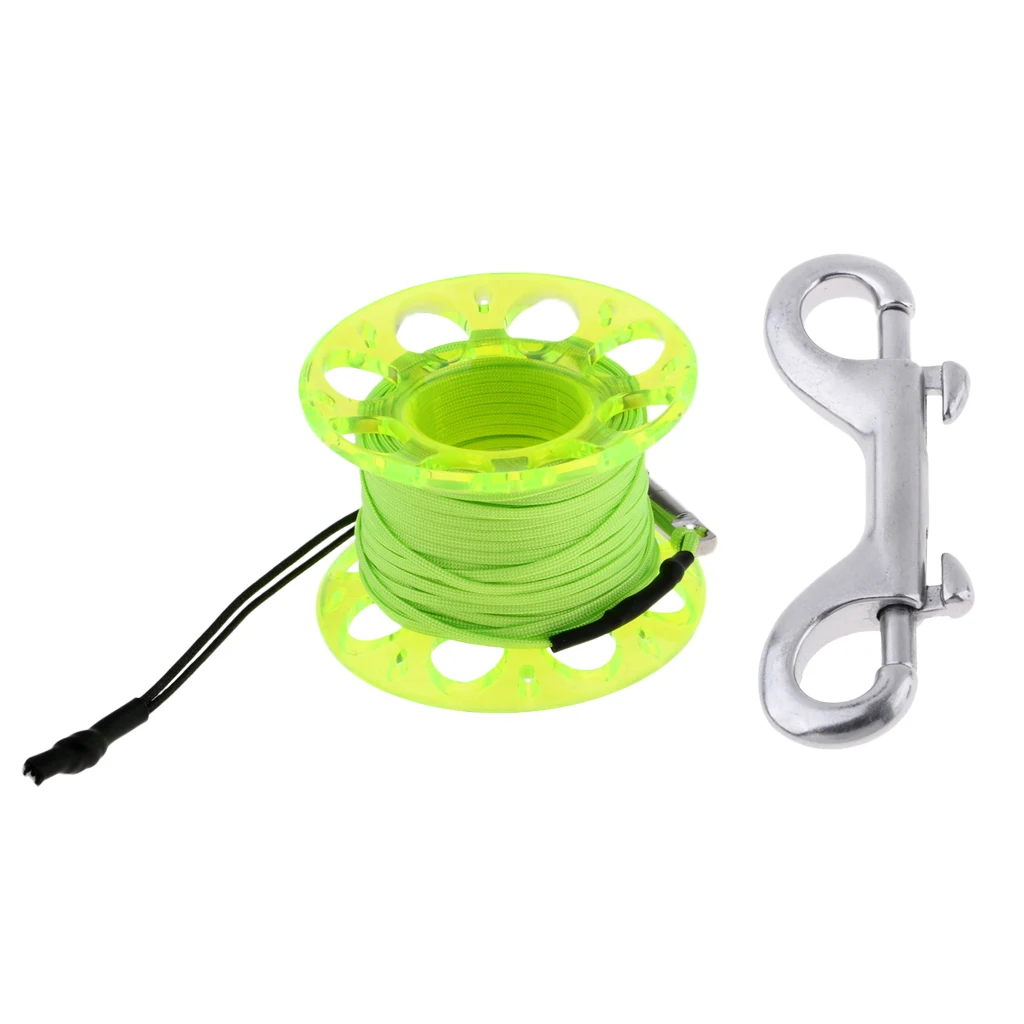 Finger Spool Reel Diving Gear Double Ended Snap Bolts Dive Wreck Scuba Diving Accessories 49ft