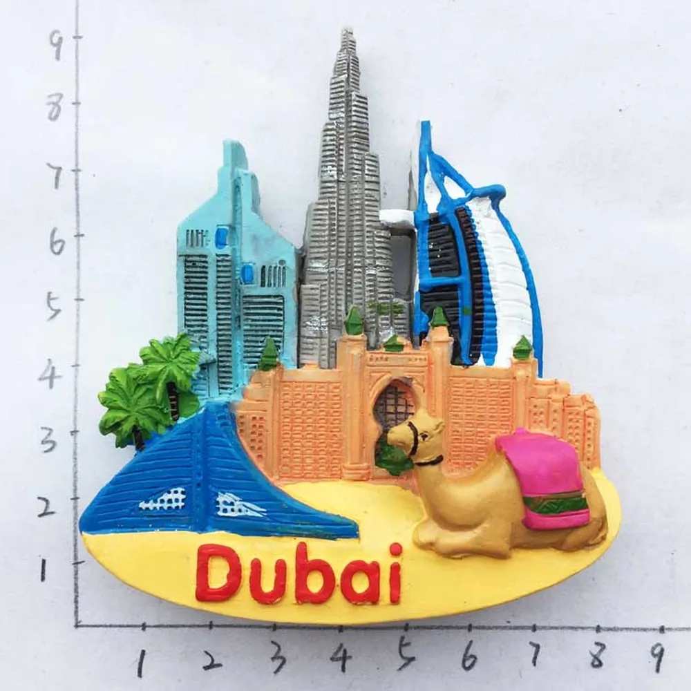 1 шт. резиновый 3D Дубай Burj Khalifa отель парус Atlantis магниты на холодильник