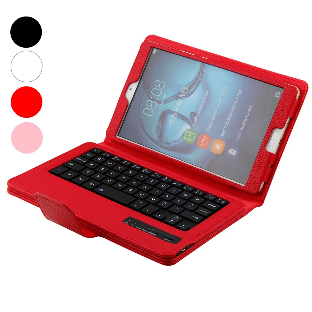 Для huawei MediaPad M3 8,4 BTV-W09/DL09 Slim из искусственной кожи защитный чехол Стенд кожаный чехол + Съемная Беспроводной Bluetooth клавиатура