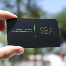 Индивидуальное качество скраб покрытая черная визитная металлическая карта