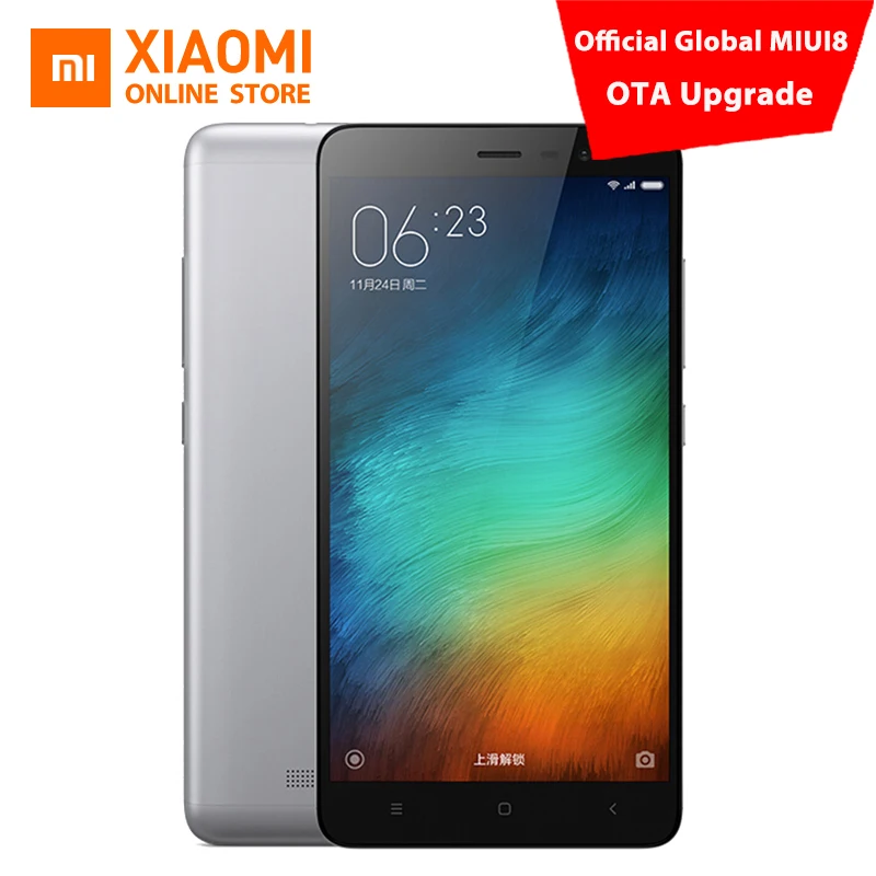 Original Xiaomi Redmi Note 3 Pro mobile phone 5.5 Inch FHD 2GB 16GB 64bit Snapdragon 650 16.0MP 4G LTE Metal Body Global ROM