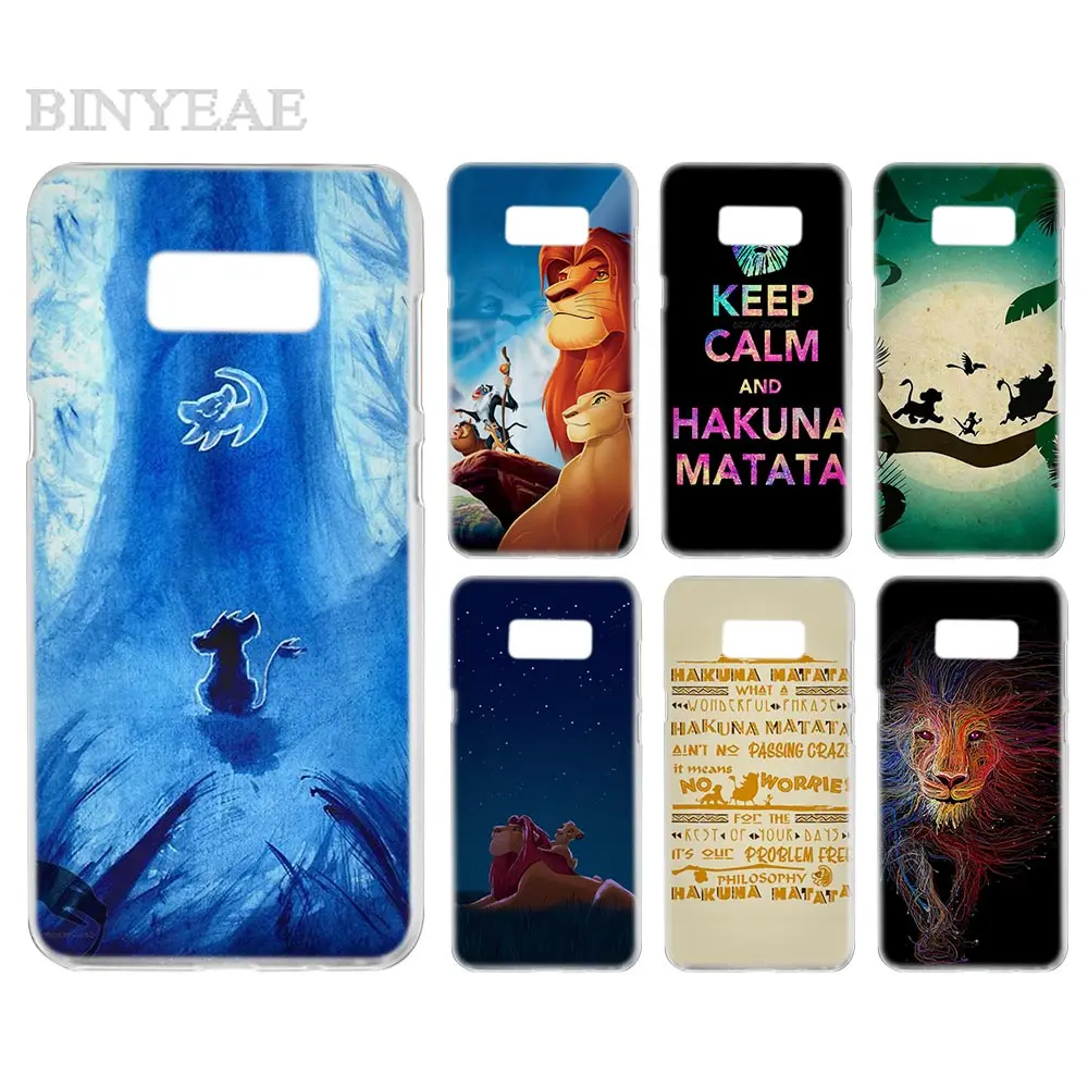 

BINYEAE Cartoon lion king Transparent Phone Case Cover Cases for Samsung Galaxy S3 S4 S5 S6 S7 S8 S9 Edge Plus Mini