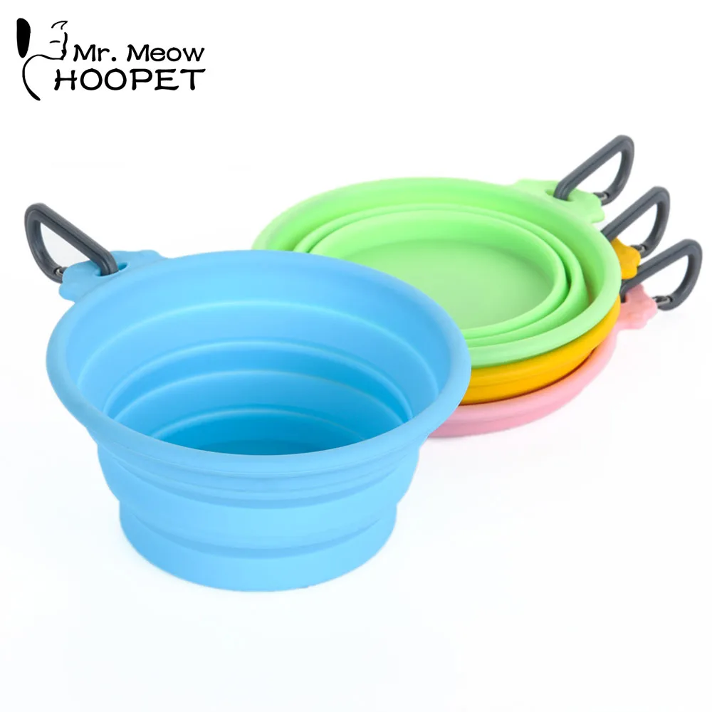 

Hoopet Super Deal Pet Bowl Dog Cat Pet Travel Bowl Silicone Collapsible Feeding Water Dish Convenient Storage Firm