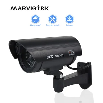 

Fake Dummy Camera Outdoor Bullet Waterproof Indoor Home Security Video Surveillance CCTV Camera with Flashing Red LED