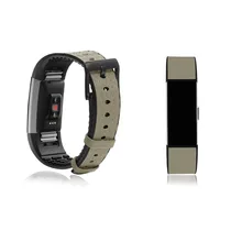 Ремешок из натуральной кожи для Smart Charge 2 Смарт-Браслет Замена ремешка ремешок для зарядки 2 со стальной пряжкой