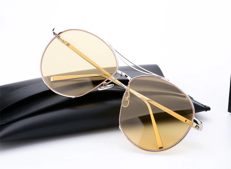 

Jumping Jack sunglasses Vintage Women Night vision goggles Gentle Sunglasses Ocean UV400 Lens Round Retro Style And Original Box