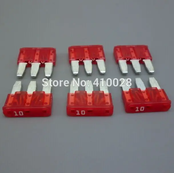 Shhworldsea 20 шт. 14*15 мм 3P Мини автоматический предохранитель 10 А|fuse 10a|auto fuses minifuse blade |