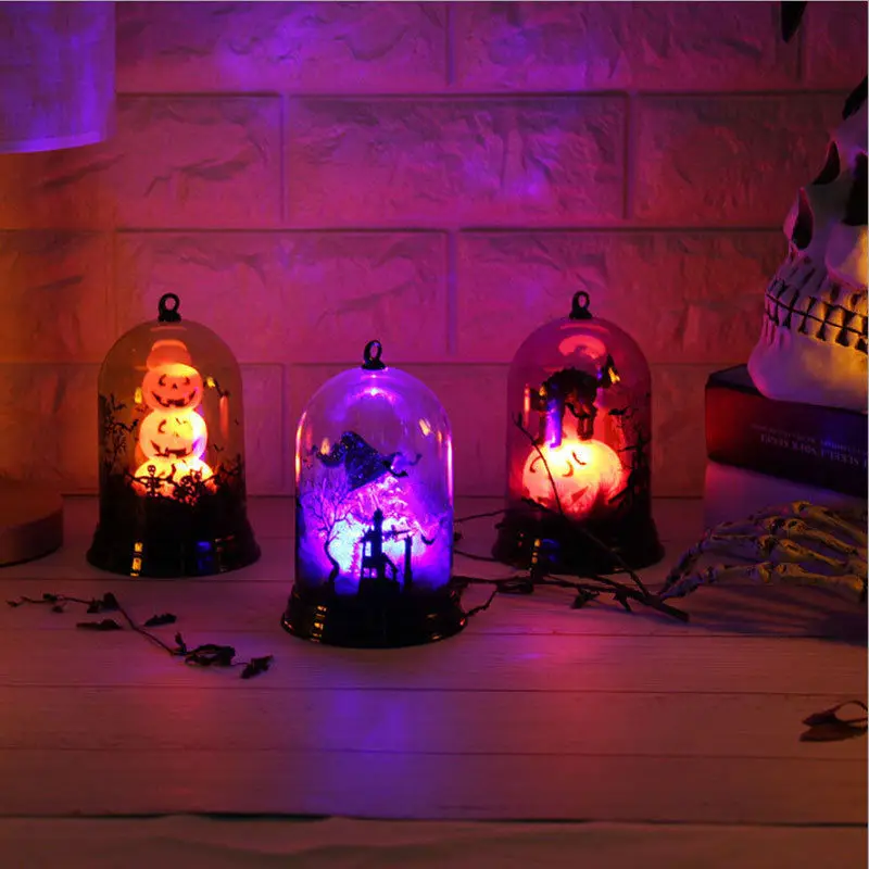

Halloween Scary Pumpkin Lamp Luminous Sound Skeleton Light Lamp Horror Gift