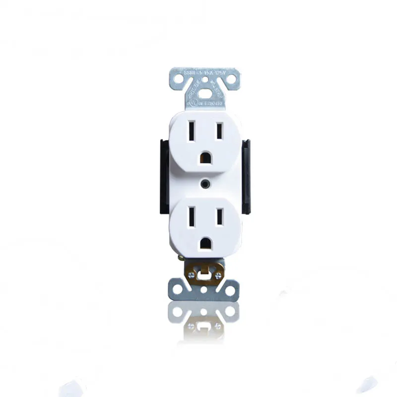 

125V 15A Double Socket Wall Socket US Standard Wall Electrical Outlet For USA / Canada Wall Socket