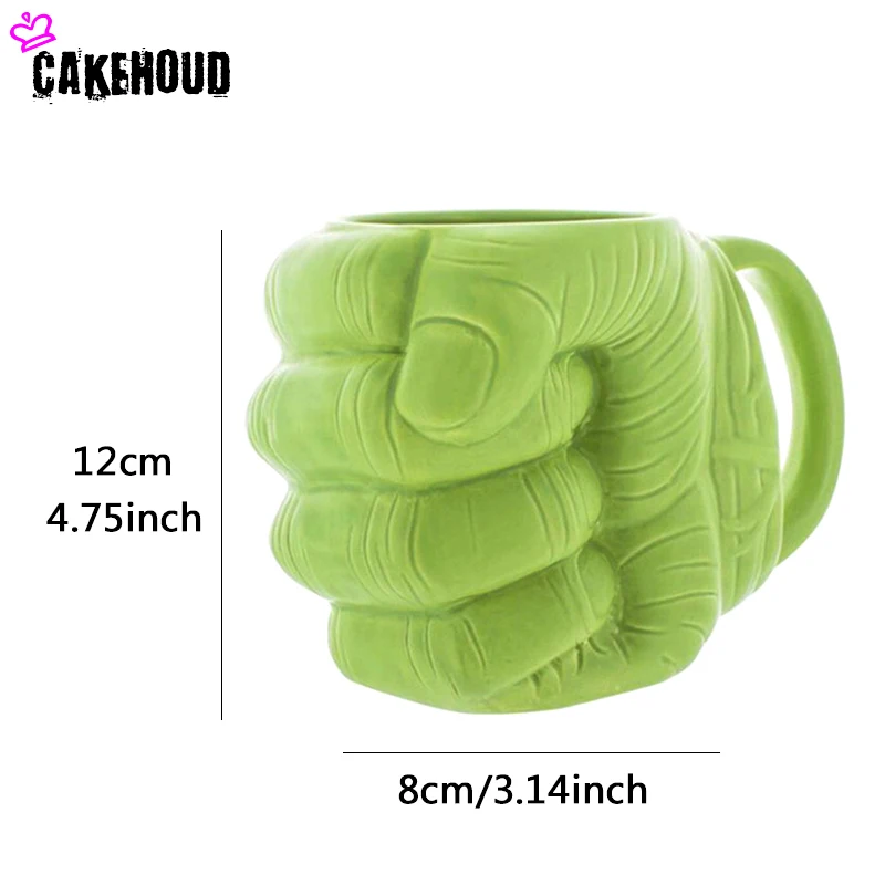CAKEHOUD, персональный зеленый кулак Халка, керамическая кружка для кофе, чая, молока, чашки, аниме фарфор, кружка для питья, для мальчика, для мужчины, посуда для напитков, подарки