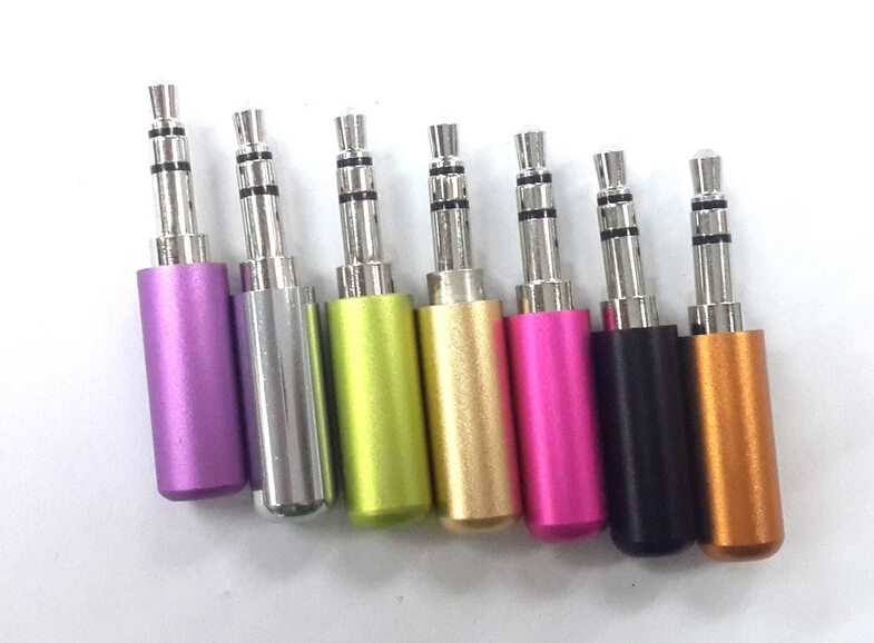 50pcs lot for shure 3 Pole 3 5mm Plug Male Headphone Jack 3 5 mm Audio Connector For 4mm Cable Adapter