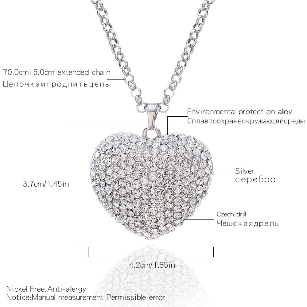 CRYSTAL HEART NECKLACE