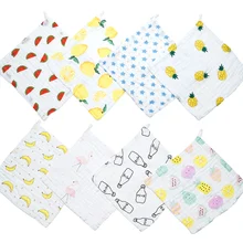 Muslinlife 6 слойный муслиновый Полотенца носовые платки, полотенца для новорожденных кормящих квадратный Одеяло 28*28 см, пропускающие воздух мягкие мочалки салфетки для бани халаты