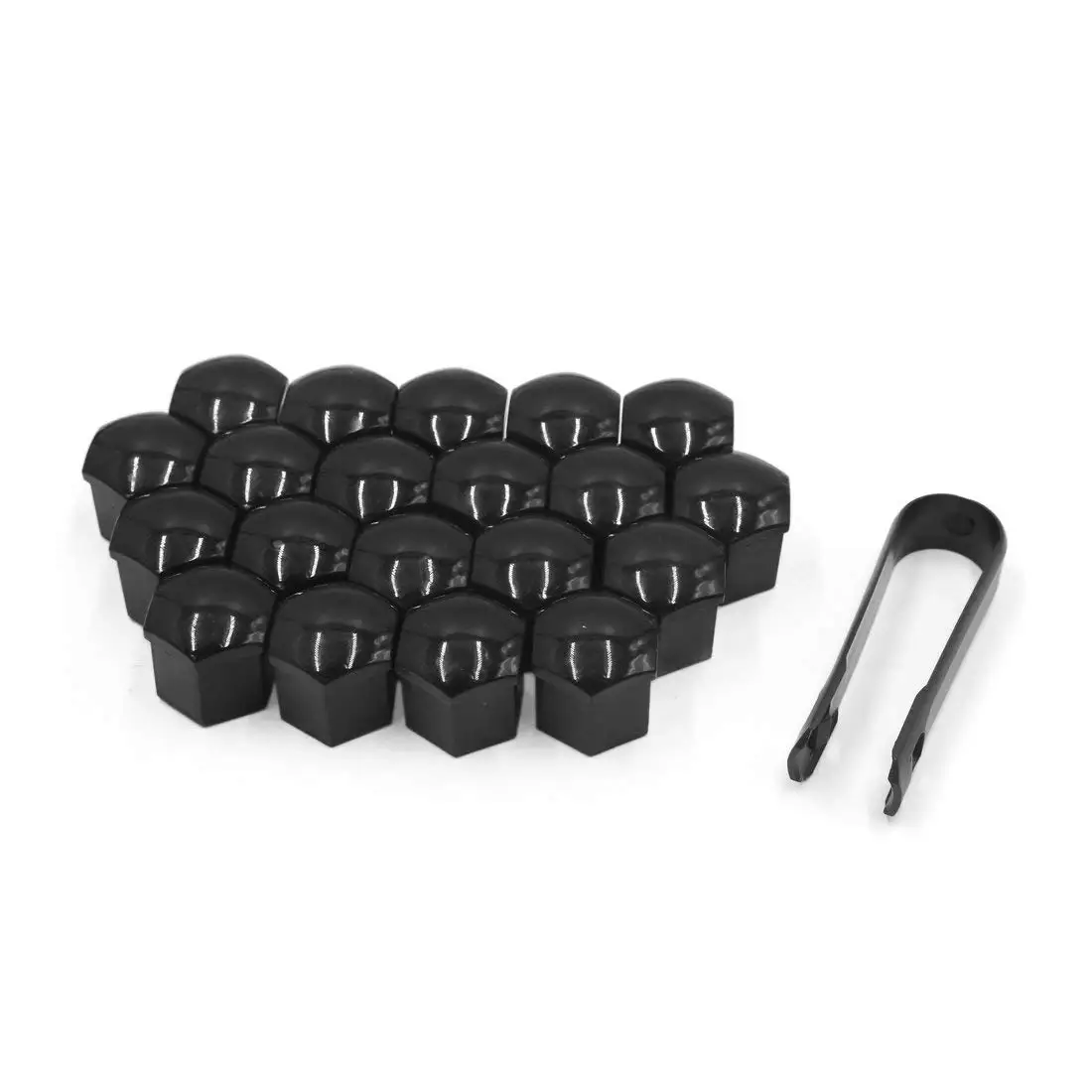 uxcell 20Pcs Black Car Auto Wheel Nut Lug Hub Covers Screw Dust Caps