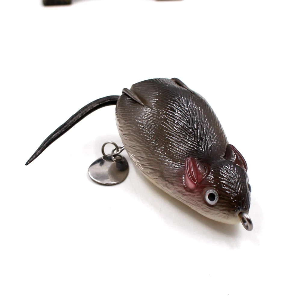 5 pcs Artificial Mouse Crank Rubber Lure Food Shake Ray Soft Bait With