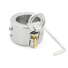 Stainless Steel Male Chastity Belt Cock Ring Pendant Scrotum Testicle With Teeth Ball Stretcher Gay Penis Ring Sex Toys For Men stainless steel cock scrotum bondage weight rings heavy type testicle stretcher pendant penis ring sex toys for men cock ring