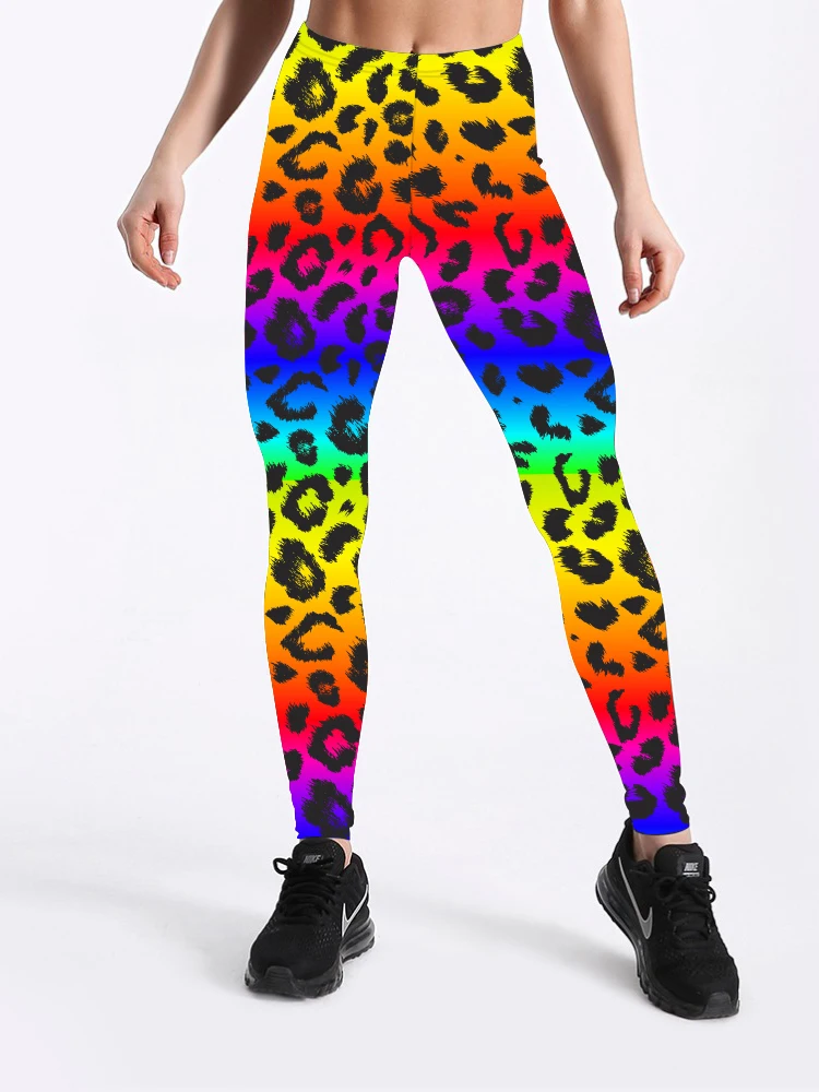 Glam city женские лосины с леопардовым принтом с цифровой печатью для фитнеса, градиентные брюки, эластичные штаны размера плюс