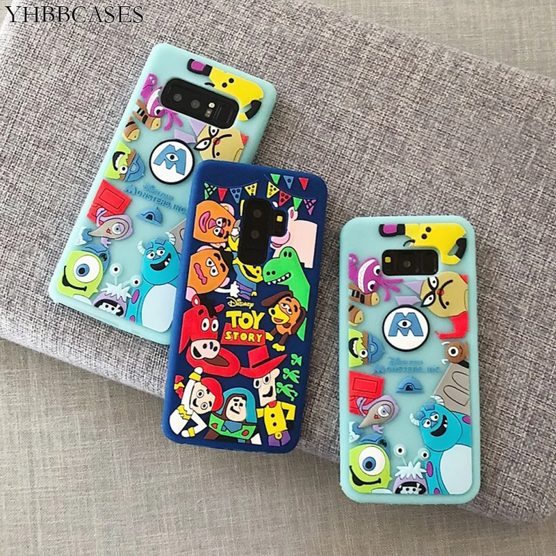 Yhbbcases мультяшный чехол для телефона Samsung Galaxy S8 S9 плюс Карамельный цвет 3D монстров