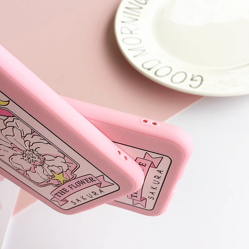 Для iPhone 8/8 plus Captor SAKURA Чехол+ пленка для экрана из закаленного стекла, супер милый мягкий чехол для iPhone 7 plus 6 6S plus Fundas