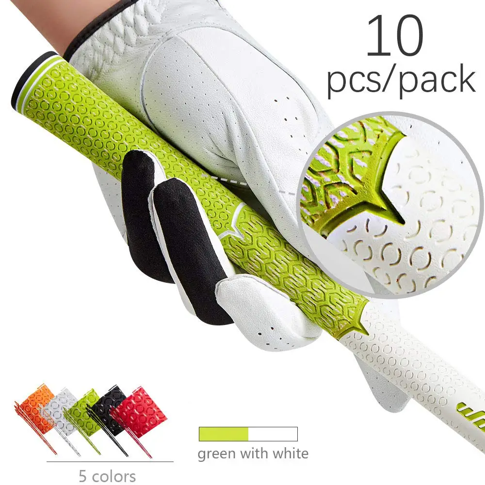Новый гольф резиновые захваты гольф рукоятки для клюшек 5 видов цветов в выборе 10 шт./лот высокое качество Бесплатная доставка