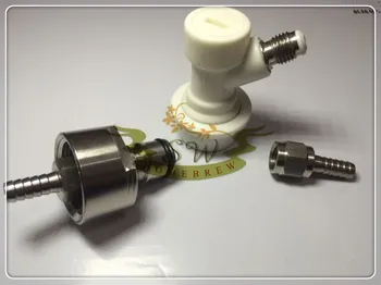 

Stainless Carbonation Cap - Ball Lock Gas Disconnect With SS 1/4" Barb Swivel Nut