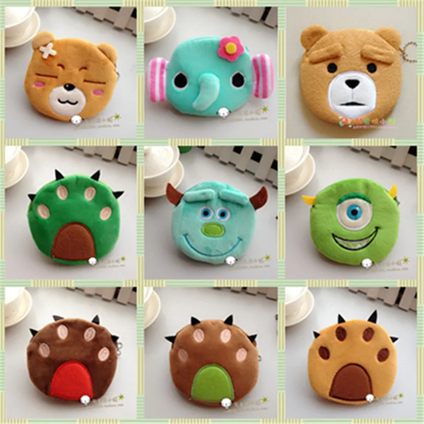 Monederos de monedas de dibujos animados oso de peluche garra mujer mini monedas mujeres tarjeta pack niños billetera para niños al mayor|bags city|bags with snap closure - AliExpress