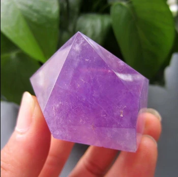 

Brazil natural Amethyst "pyramid" quartz crystal point healing