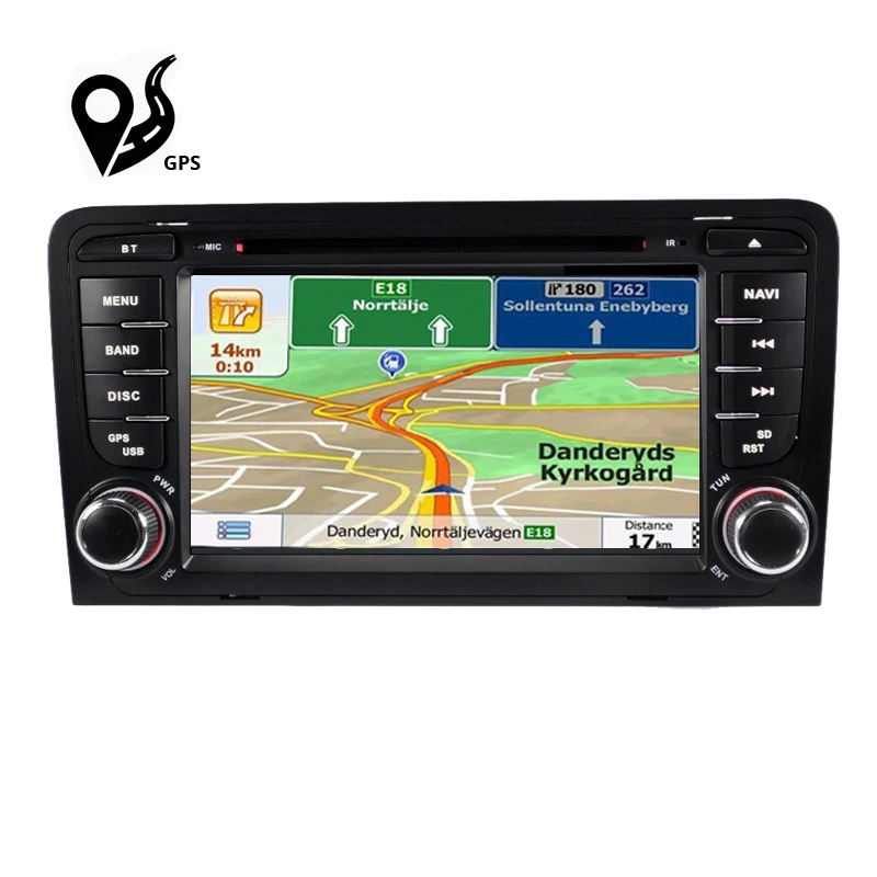 Автомагнитола 2 din Navi для Audi A3 2002 2011 мультимедийный dvd плеер GPS навигация стерео 8P