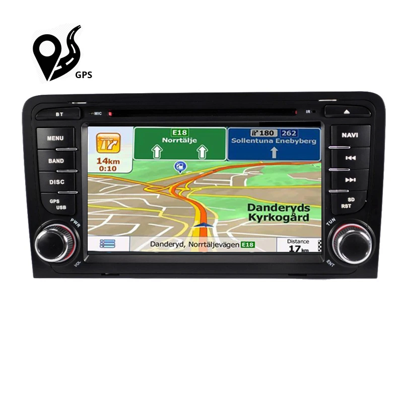 Cheap 2 din Navi Car radio For Audi A3 2002-2011 car multimedia dvd player GPS Navigation stereo For Audi 8P A3 Autoradio 8P1 screen 0