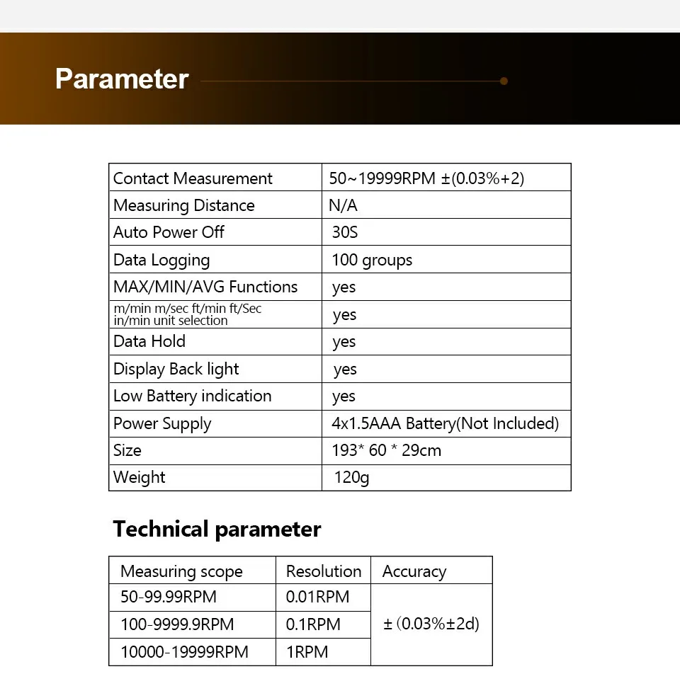 MS6208A контактный Тип Цифровой тахометр метр Высокая производительность революция метр 50-10000 об/мин Макс