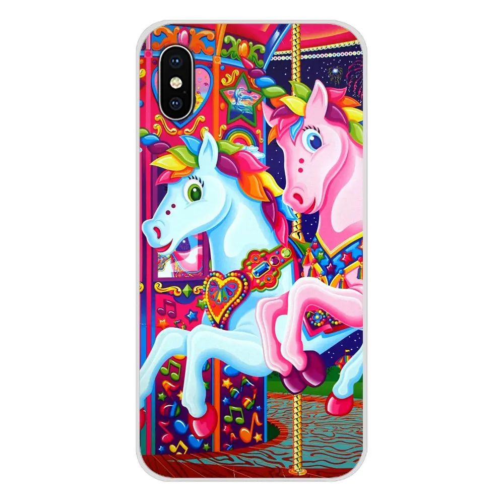 Чехол на заказ для Apple iPhone X XR XS MAX 4 4S 5 5S 5C SE 6 6S 7 8 Plus ipod touch 5 6 Rainbow Lisa Frank tiger horse dog Cat - Цвет: images 7