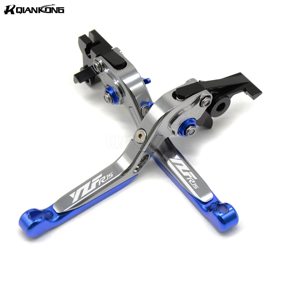 

High quality For YAMAHA YZF R15 2008-2014 yzf r15 laser logo CNC Folding Pivot Adjustable Extendable Brake Clutch Levers yzfr15