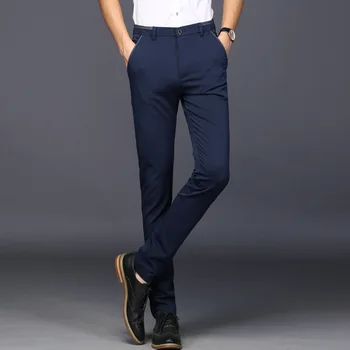 

Men's casual pants trousers 2019 men's slim suit pants thin section to work business trousers professional pants