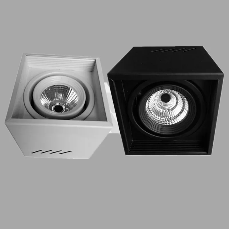 

12W COB LED Downlight Square LED Ceiling Light AC85V-265V Surface mount Cabinet Wall Spot Down light Ceiling Lamp Home Lighting
