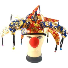 Party Supplies The Clown Hat With Bell Halloween Decoration show headdress Funny Costume Ball Cosplay craft jester cap tiaras 