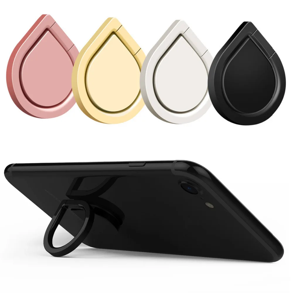 Etmakit Water Droplet Phone Ring Universal 360 Degree Finger Mobile Phone Metal Stand Holder For Apple iPhone Samsung Xiaomi