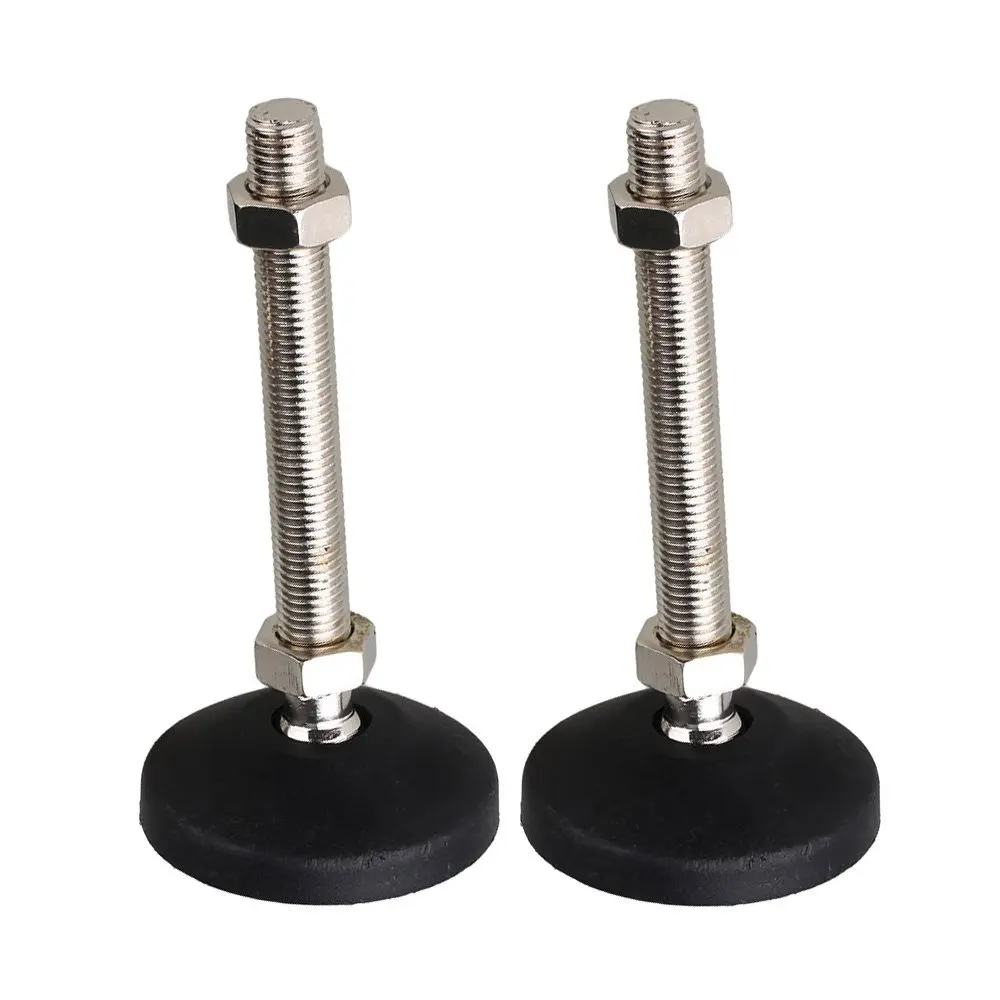 Black-78mm-Dia-Screw-On-Type-Threaded-M16x120mm-Universal-Joint-Furniture-Leveling-Feet-Pad-Pack-of