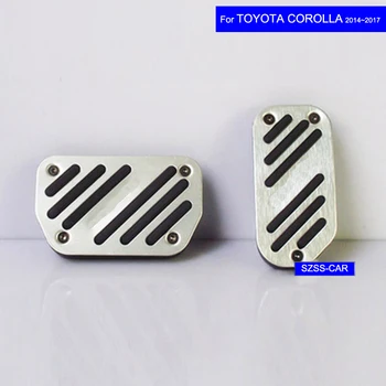

Car Aluminium Alloy Petrol Clutch Fuel Brake Braking Pad Foot Pedal Rest Plate for Toyota Corolla 2014 2015 2016 2017