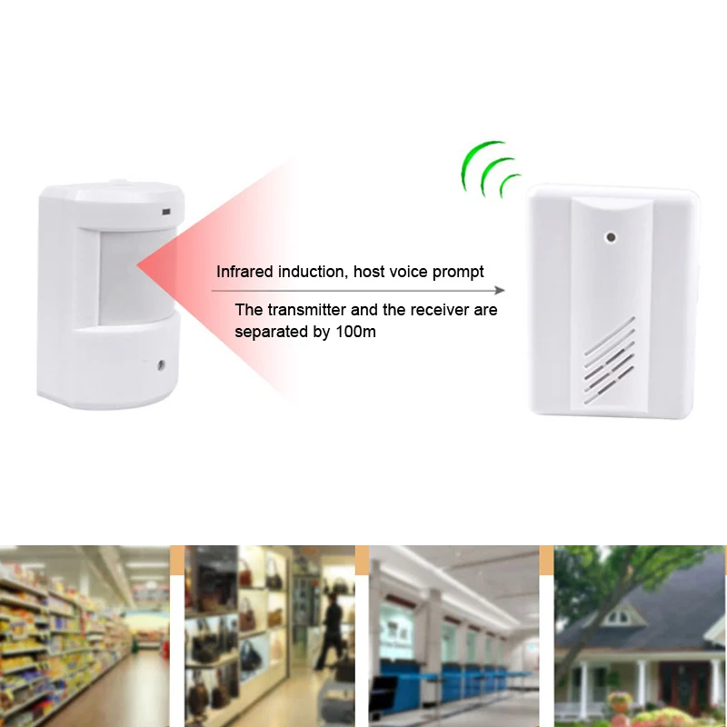 

New Hot Wireless Alarm Home Anti-theft Alert System Driveway Patrol Infrared Detector Detection Motion PIR Sensor Security Alarm
