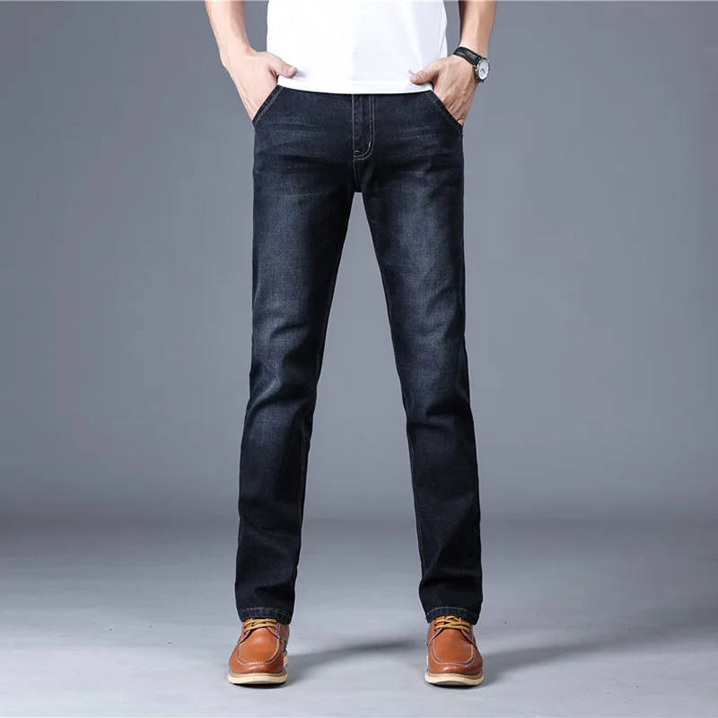 Tanie Nowa jesienna męska na co dzień bawełna biznesowy do jeansów klasyczne rozciągliwe dopasowanie Skinny spodnie dżinsowe dla człowieka moda Streetwear spodnie 2XMR28