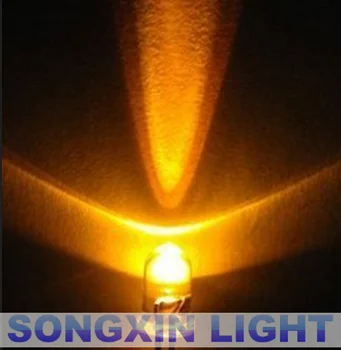 

Free shipping 1000pcs/lot Transparent Round LED 5MM Yellow LED light emitting diode F5mm Yellow LED 585-590NM 2.0-2.2V 20MA LAMP