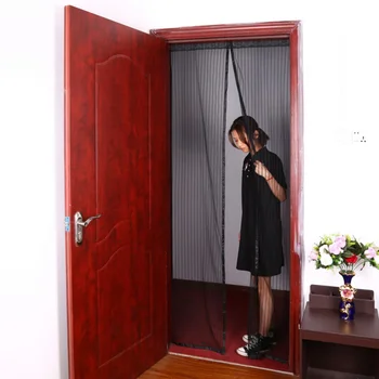 

Anti Mosquito Magnetic Screen Door Curtain with Heavy Duty Mesh Curtain and Full Frame Door Screen Easy To Install Home textile