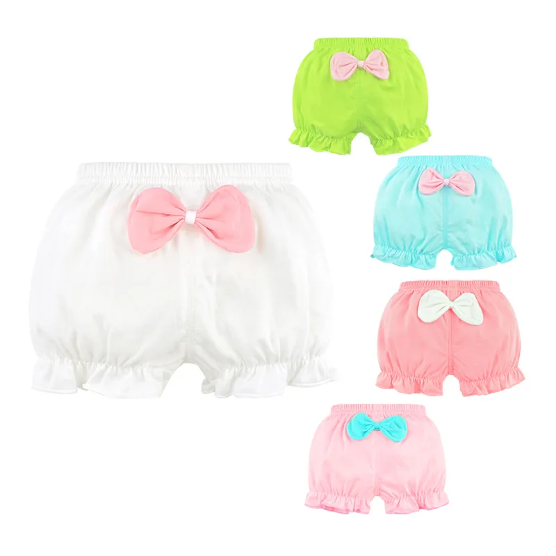 

Baby 100%Cotton Panties.Girls' Briefs Female For Children Underwear shorts Kids Lovely Solid Bow Underpants Cute Clothe CN