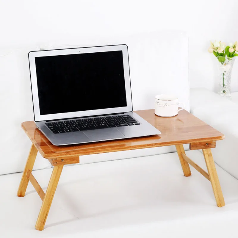 Con rapidez Materialismo Practicar senderismo Plegable de bambú portátil soporte del ordenador portátil escritorio mesa  de ordenador portátil para la cama sofá cama bandeja estudiando mesas -  AliExpress