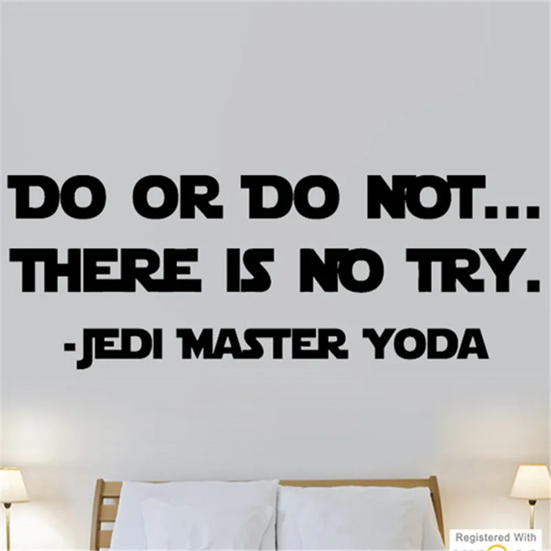 G346 Star Wars Yoda Do or Do Not Quote Wall Art Stickers Decals Vinyl