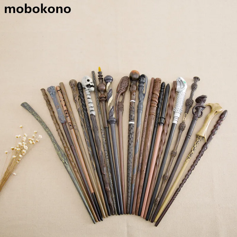 

Hot Sale New Arrive Metal Iron Core Cosplay Malfoy Dumbledore Hermione Voldemort Wand Harry Potter Magic Wand Gift Box Packing